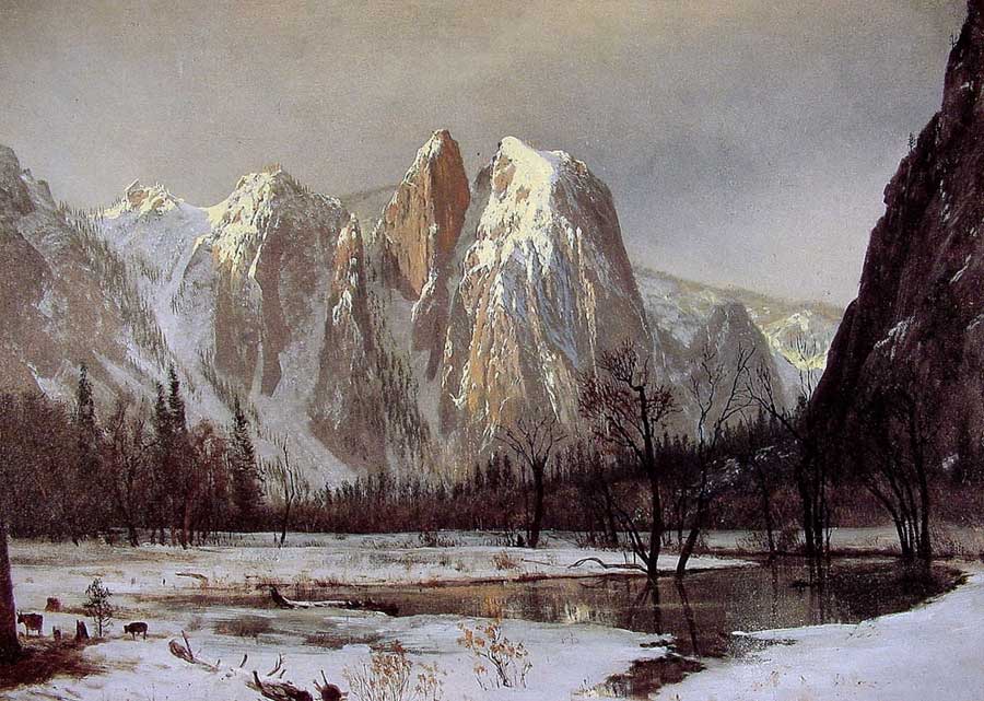 Albert Bierstadt Cathedral Rock, Yosemite Valley